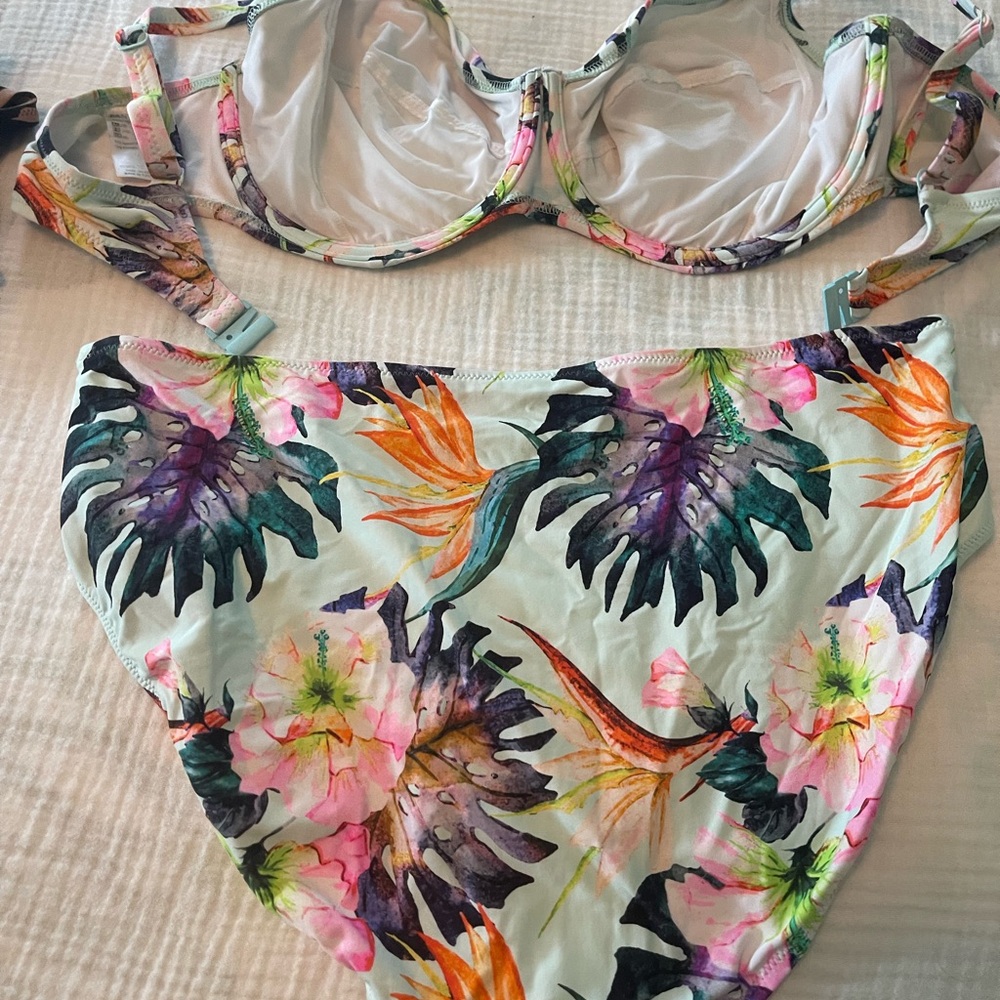 Bikini Full Cup Underwire Adjustable Strap 2 Pc - image 2